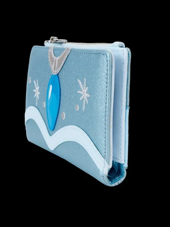 Loungefly: Disney The Princess and the Frog Tiana Blue Gown Glitter Wallet *NWT* - Picture 2 of 4